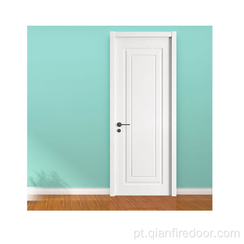 porta envidraçada interior nivelada com porta de plástico branco de vaivém